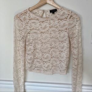 TOPSHOP soft lace shirt
